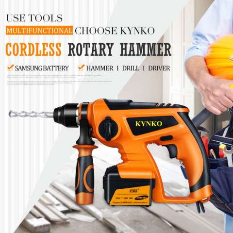 Portable Hardware Tool Rotary Hammer with 12 Battery